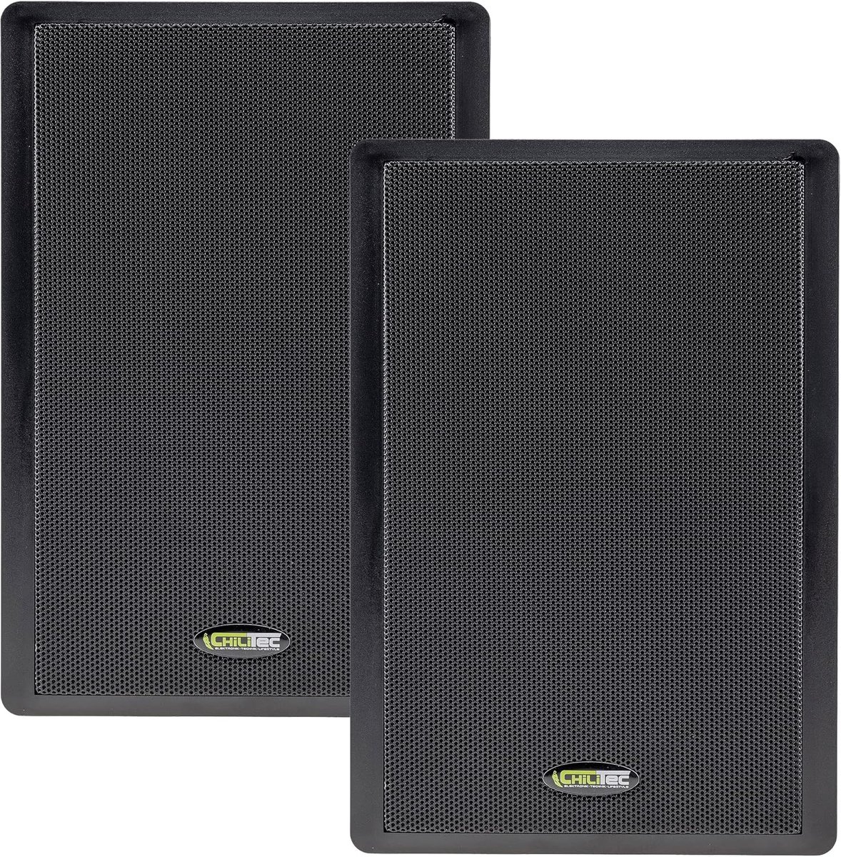 Wandluidsprekers - Platte speakers - Muziek en film - Extra plat design - 37mm diep - Zwart
