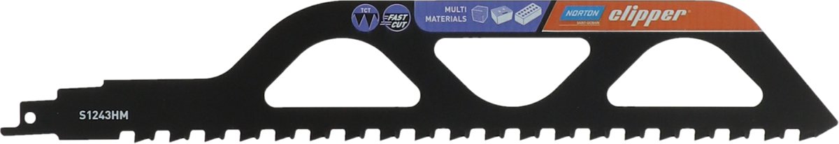 Norton Clipper S1243HM Serie - Reciprozaagblad - 304mm - Tungsten Carbide Tips - Geschikt voor Beton