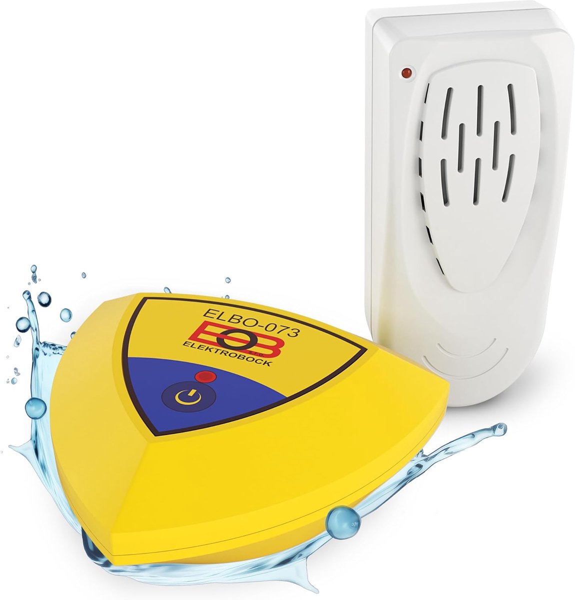 Zwembadalarm - Drijvende sensor - Veiligheid zwembad - 95dB Sirene - 11x4x10 cm - Geel