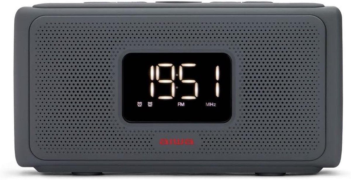 Bluetooth Radio Wekker - Speaker Klok - Wakker Worden - Dubbel Alarm - 66.3 x 52.7 x 10.8 cm - Multicolour