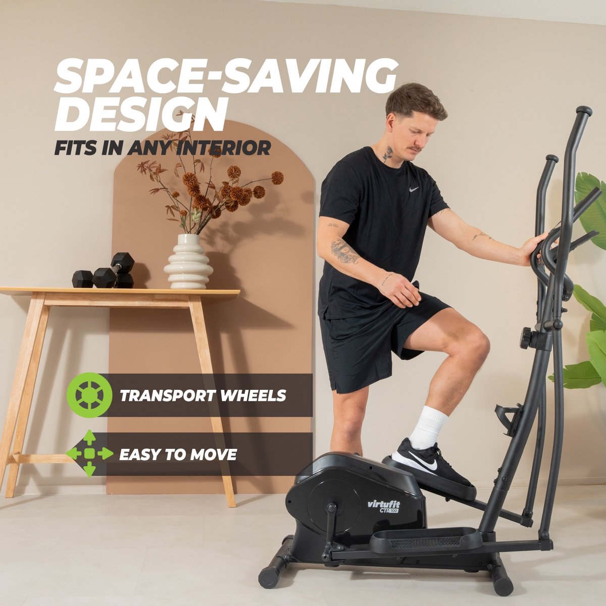 VirtuFit Crosstrainer CTR 1.0 Grijs met Tablethouder - afbeelding 3