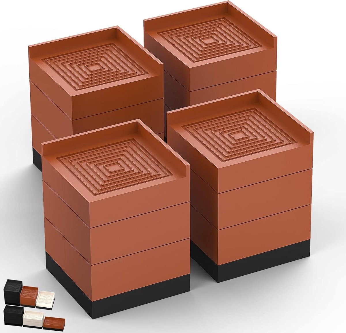 Meubelverhogers - Bank Lift - Meubels Verhogen - Zwaar Gebruik - 4 Inch - Bruin