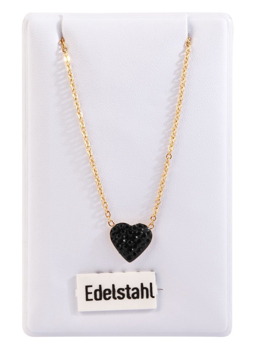 AKZENT Akzent dames ketting met hanger Derine roestvrijstalen ketting met harthanger, 42+5cm