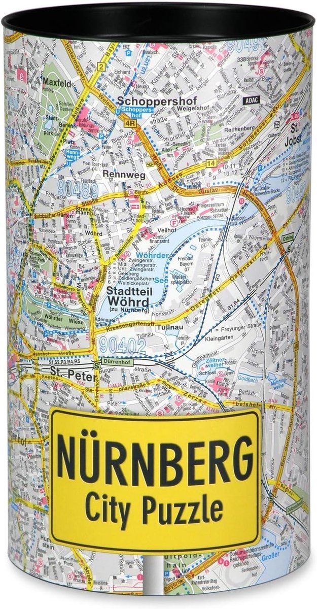 Stedenpuzzel - Stadsplattegrond Puzzel - Educatief Spel - 500 Stukjes - 48x36cm - Meerkleurig