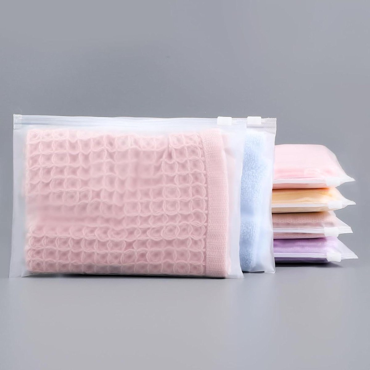 Ritszakken - Opbergzakken Sluitbaar - Reizen Kleding Opbergen - Volledig Afgesloten Vocht - 20x14cm 100 Stuks - Transparant Mat