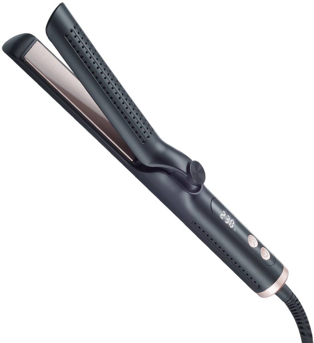 Haarstyler met Koude Lucht - 2-in-1 Gladstrijker Krultang - Voor Alle Haartypes - Koude Lucht Haarstyler - Langdurige Styling - Koude Lucht Haarstyler - 100-230°C LCD Scherm - Automatische Uitschakeling