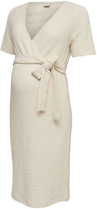 LOVE2WAIT zwangerschaps midi jurk rib gebreid zwart