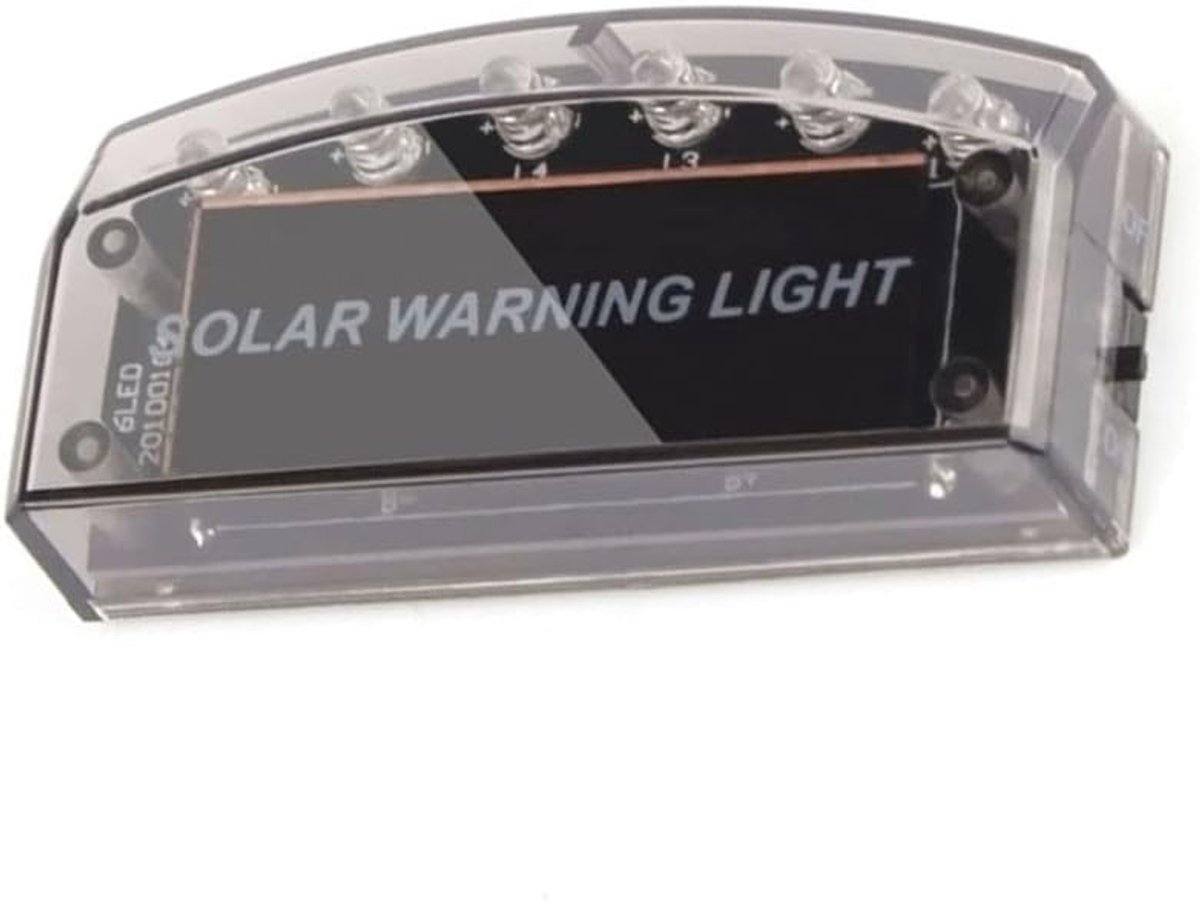 Auto Alarm - Waarschuwingslamp - Diefstal Preventie - Zonne-energie Opladen - 6 LED - Blauw