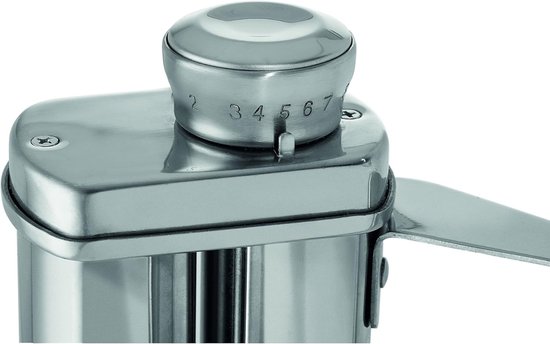 Pastamaker Rol met 9 Niveaus - Pastaroller Deegroller - Zelfgemaakte Pasta - Cromargan All-metal - 140mm Breedte - Zilverkleurig van Pastamaker — afbeelding 4