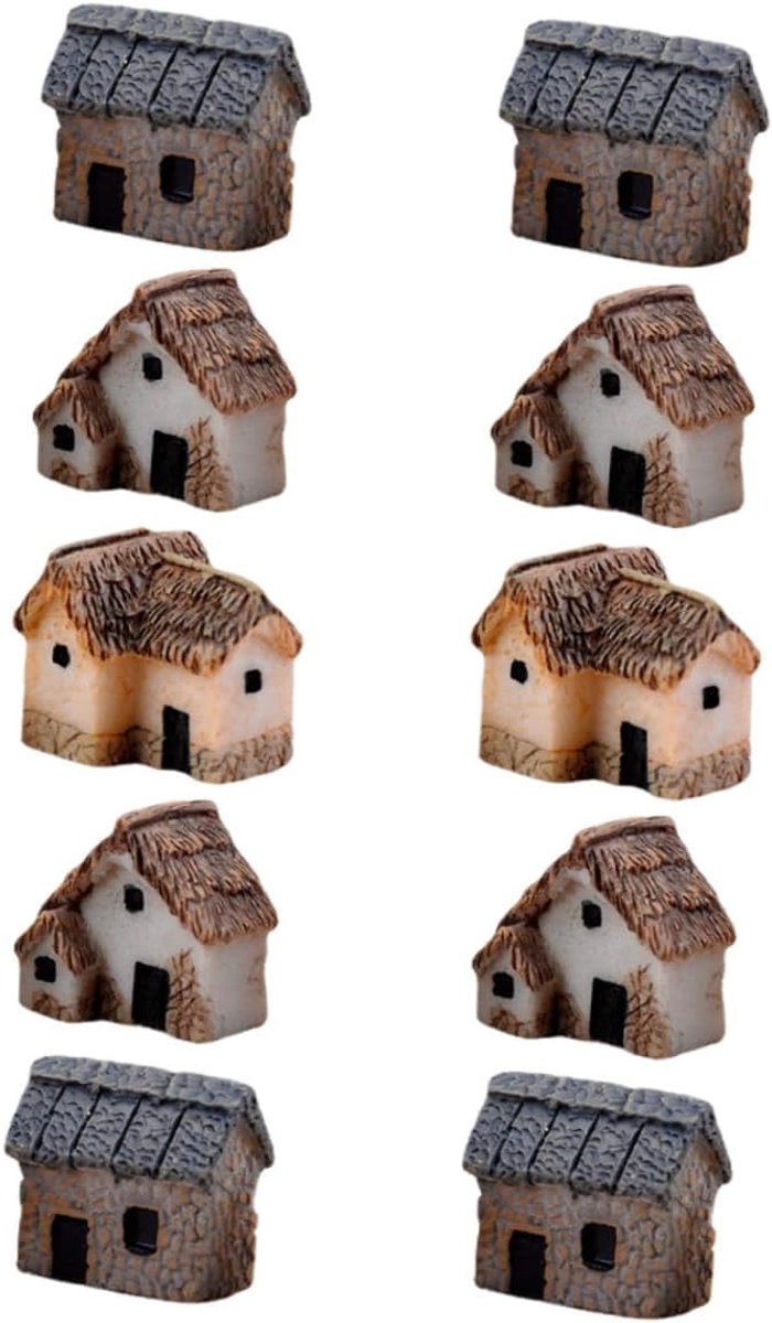 Miniatuur Huis Ornamenten - Tuin Decoratie - DIY Tuinieren - Willekeurige Stijl - 20x20x15mm - Meerkleurig