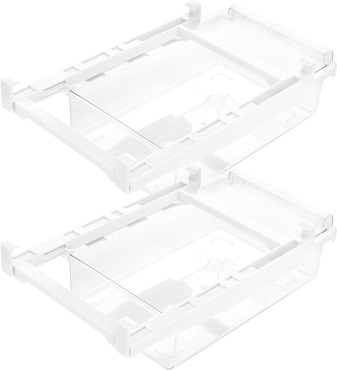 Koelkast Organizer - Opbergdoos Lade - Voedsel Opslag - Uittrekbaar Ontwerp - 30.5 x 19.8 x 9.5 cm - Transparant