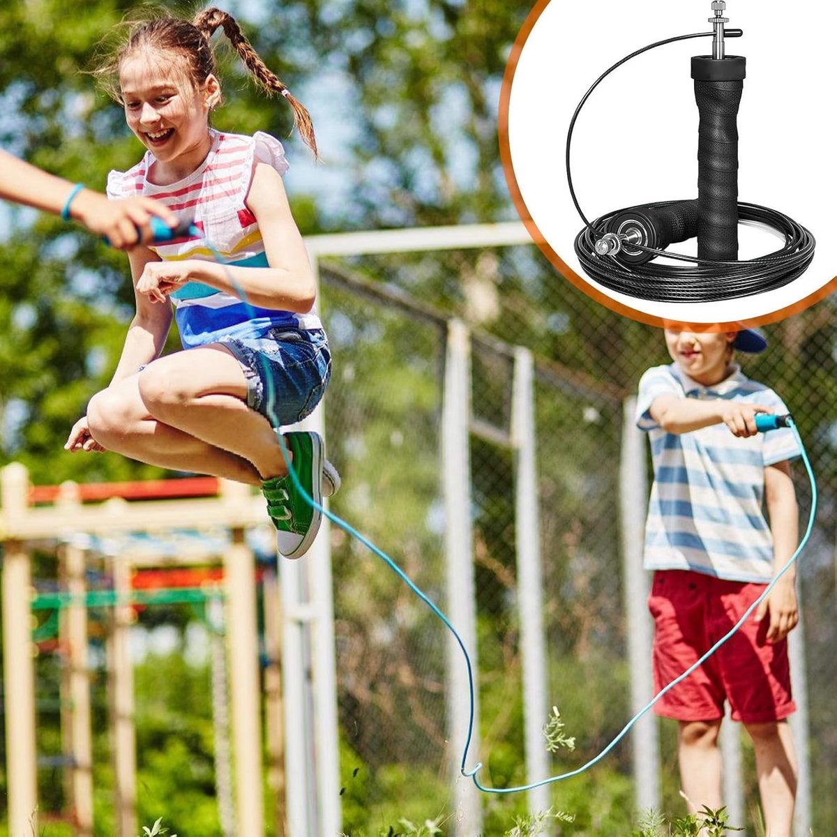 Springtouw - Fitness Touw - Cardio Training - Verstelbaar Draad - 300cm Lengte