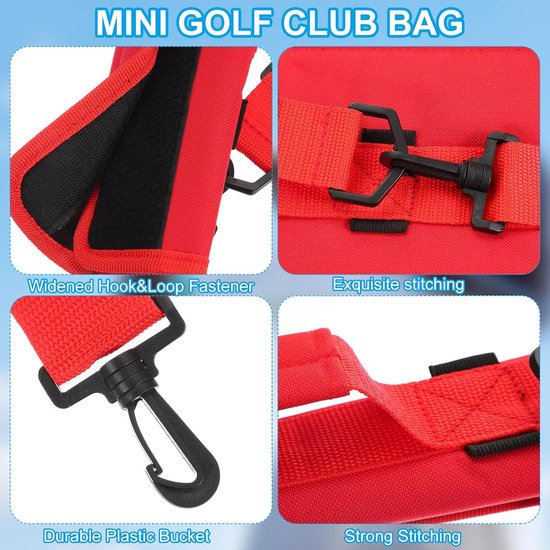 Lichtgewicht Golftas - Mini Golfdrager - Oefenronde Golf - Verstelbare Draagband - 35 x 22 cm - Zwart — afbeelding 2
