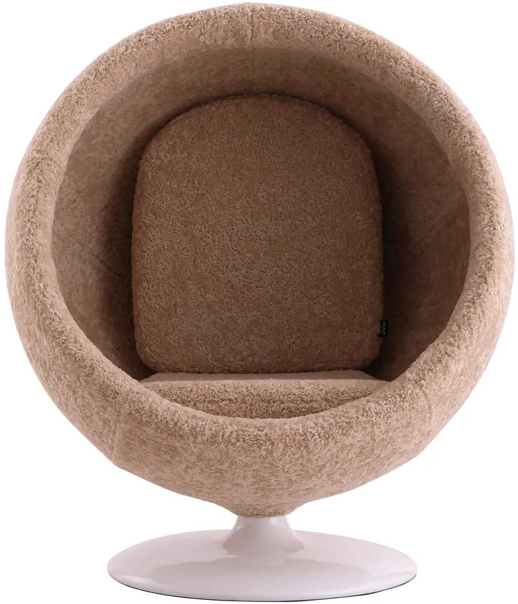 OHNO - Bolton Lounge Stoel - Beige - Zachte zitting - Egg Look a Like