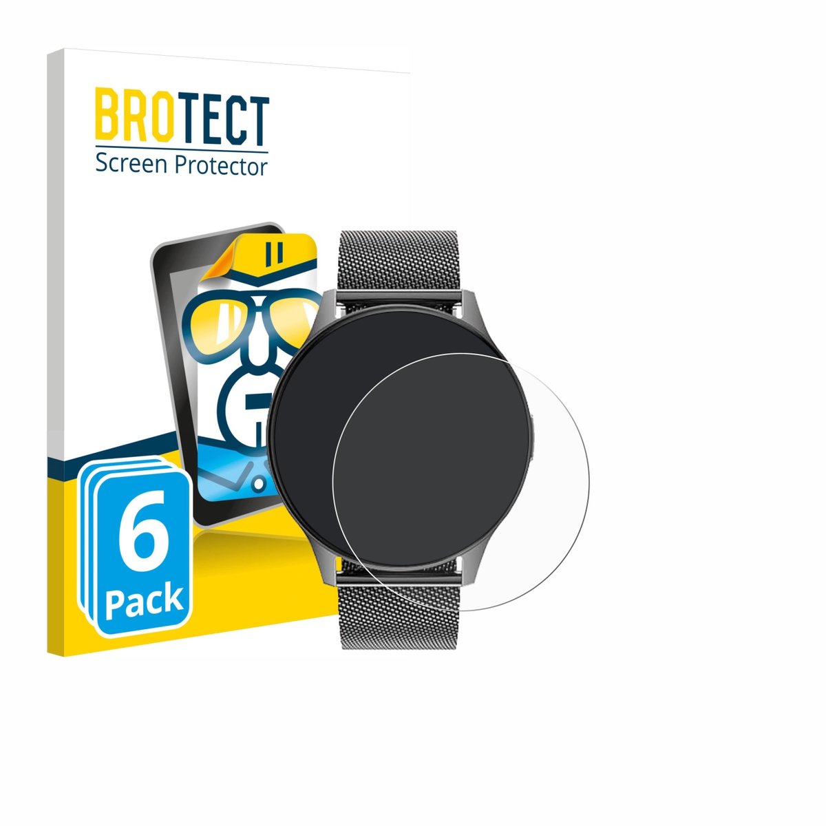 BROTECT - Screenprotector voor Dremac FV21 1.43" - Folie Beschermfolie transparant 6 Stuks