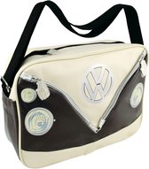 BRISA VW Collection - Stijlvolle & coole Volkswagen retro/vintage schouder-/reistas met VW T1 Bulli Bus- motief (kunstleer)