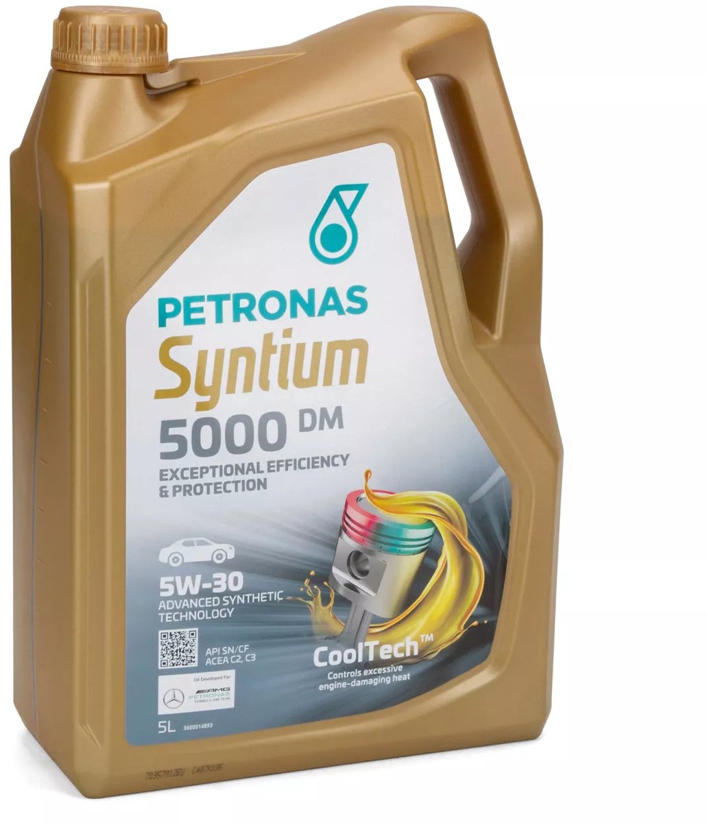 PETRONAS 5L Petronas Syntium 5000DM 5W30 C2, C3 MB 229.51/52 VW 505.00/505.01 BMW LL-04 CoolTech (71232M12EU)