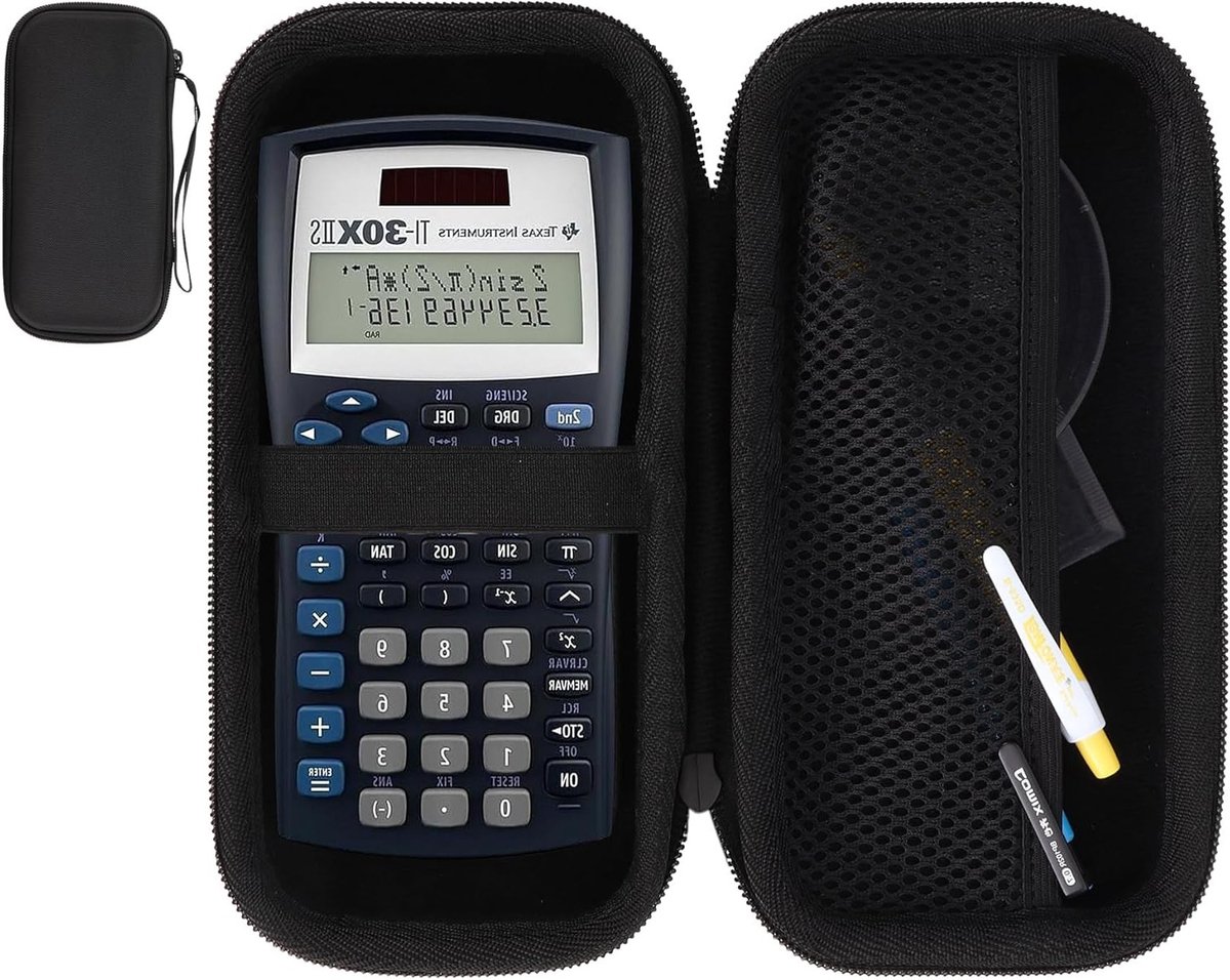 Duurzame Hard Case voor TI-30XS, TI-30X Pro en TI-36X PRO Wetenschappelijke Rekenmachines - Bescherming, Stijl en Functionaliteit in Zwart