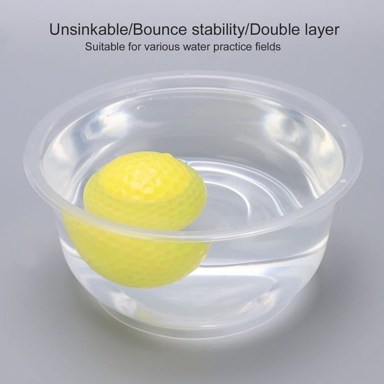 aladdien - Drijvende golfballen - Golf Training - 2 lagen - Geel - Buitensporten - Golf Praktijk Ballen - Geschikt voor watergebieden van Merkloos — afbeelding 4