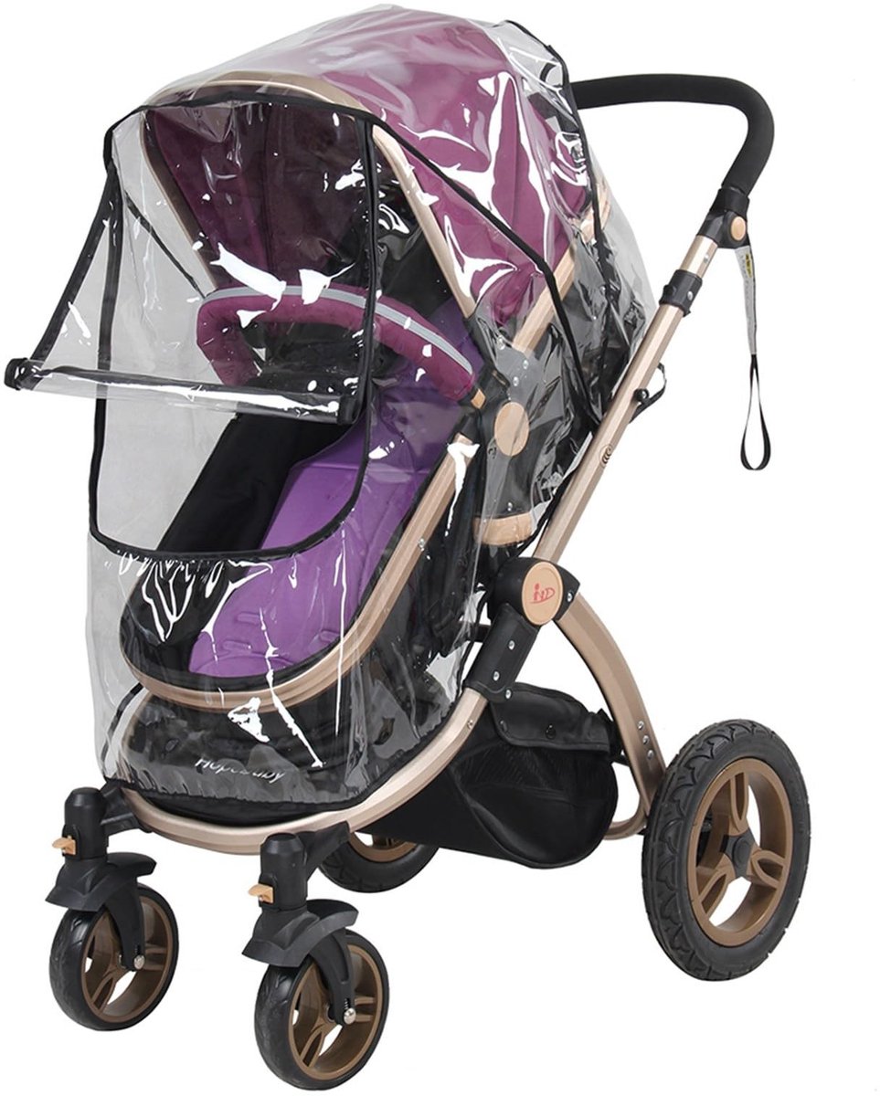 aladdien - Regenhoes voor Kinderwagens - Transparante Bescherming tegen Weer en Wind - Geschikt voor Buiten - Universele Afmeting - Weerbestendig - ..
