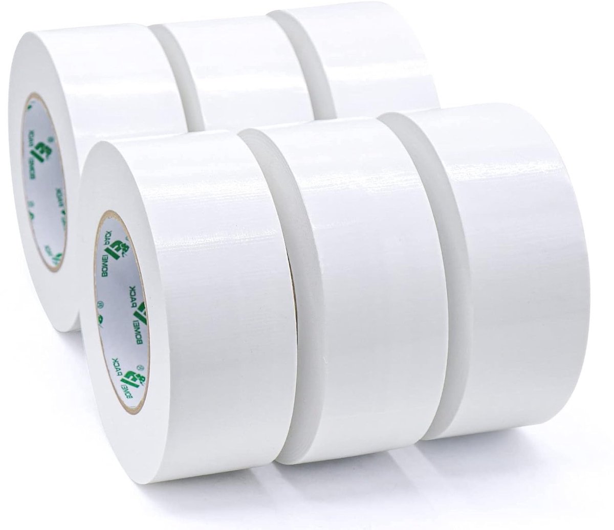 Multifunctionele Witte Reparatietape 50 mm x 50 m - 6 Rollen Sterke Plakband voor Diverse Klussen