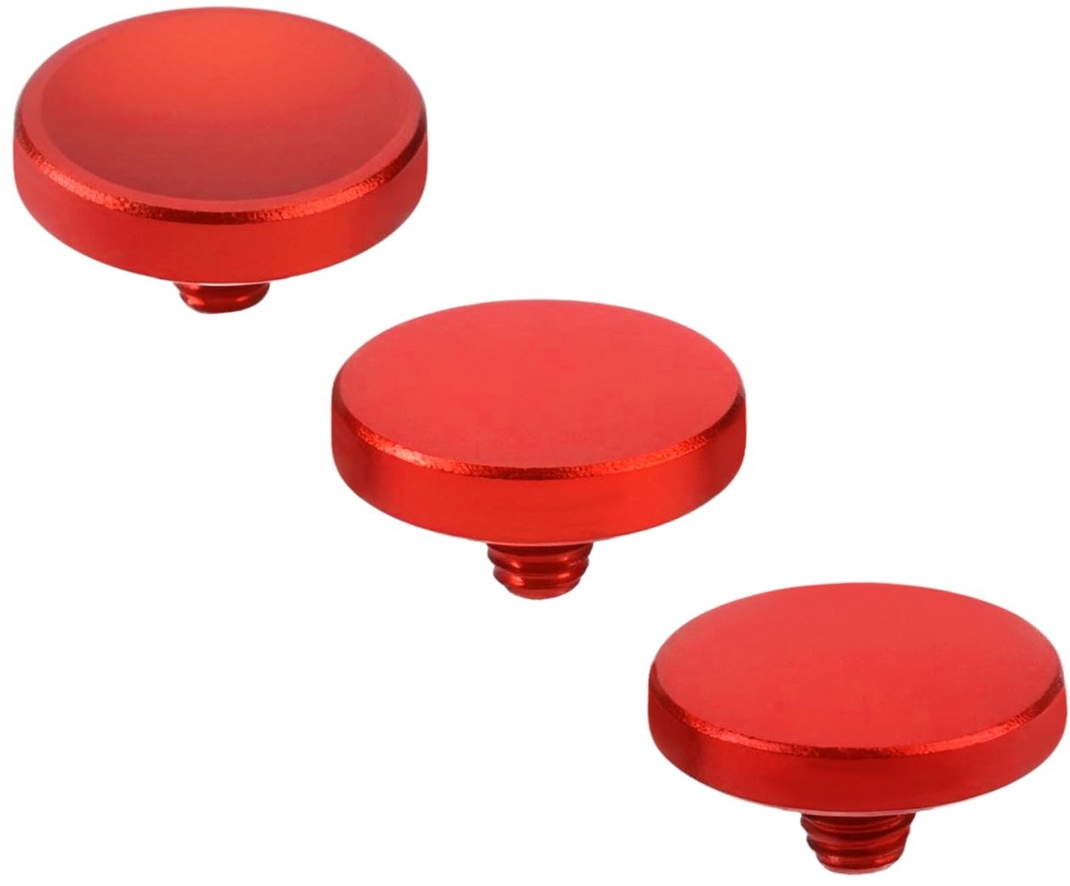 Allecto - Rode Aluminium Sluiter Release Knop - Compatibel met Fujifilm - Premium Kwaliteit - Set van 3 - Geschikt voor Canon - 9,5 x 6 mm