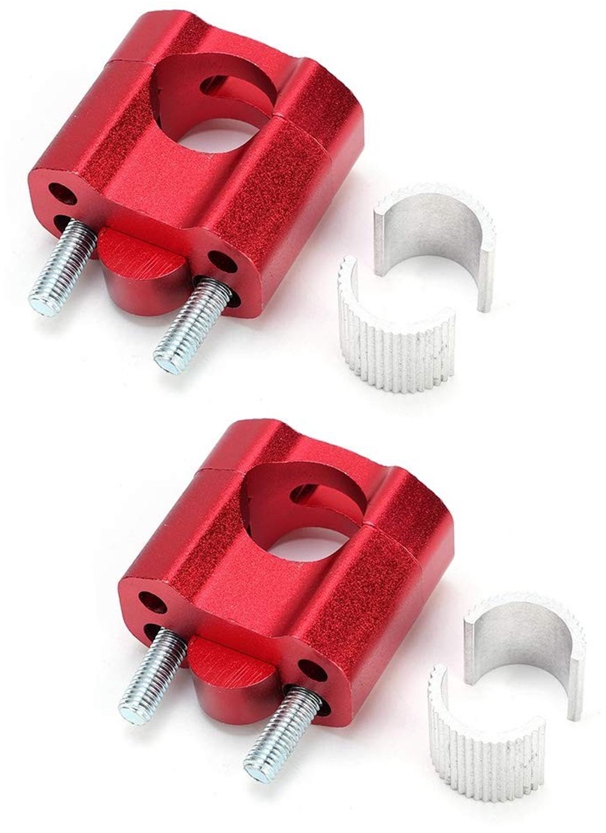 Qiilu Handlebar Riser - 22mm 28mm Stuurverhogers voor Motoren - Rood