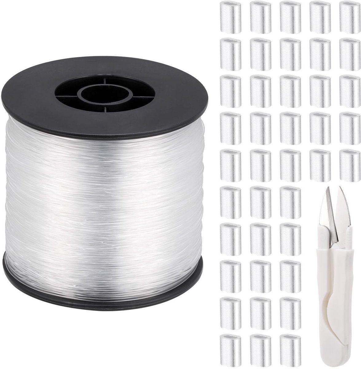ONF3 - Doorzichtige visdraad - Nylon monofilament - Sterk en onzichtbaar - 0,8 mm 656 voet - Geschikt voor decoraties - Transparant