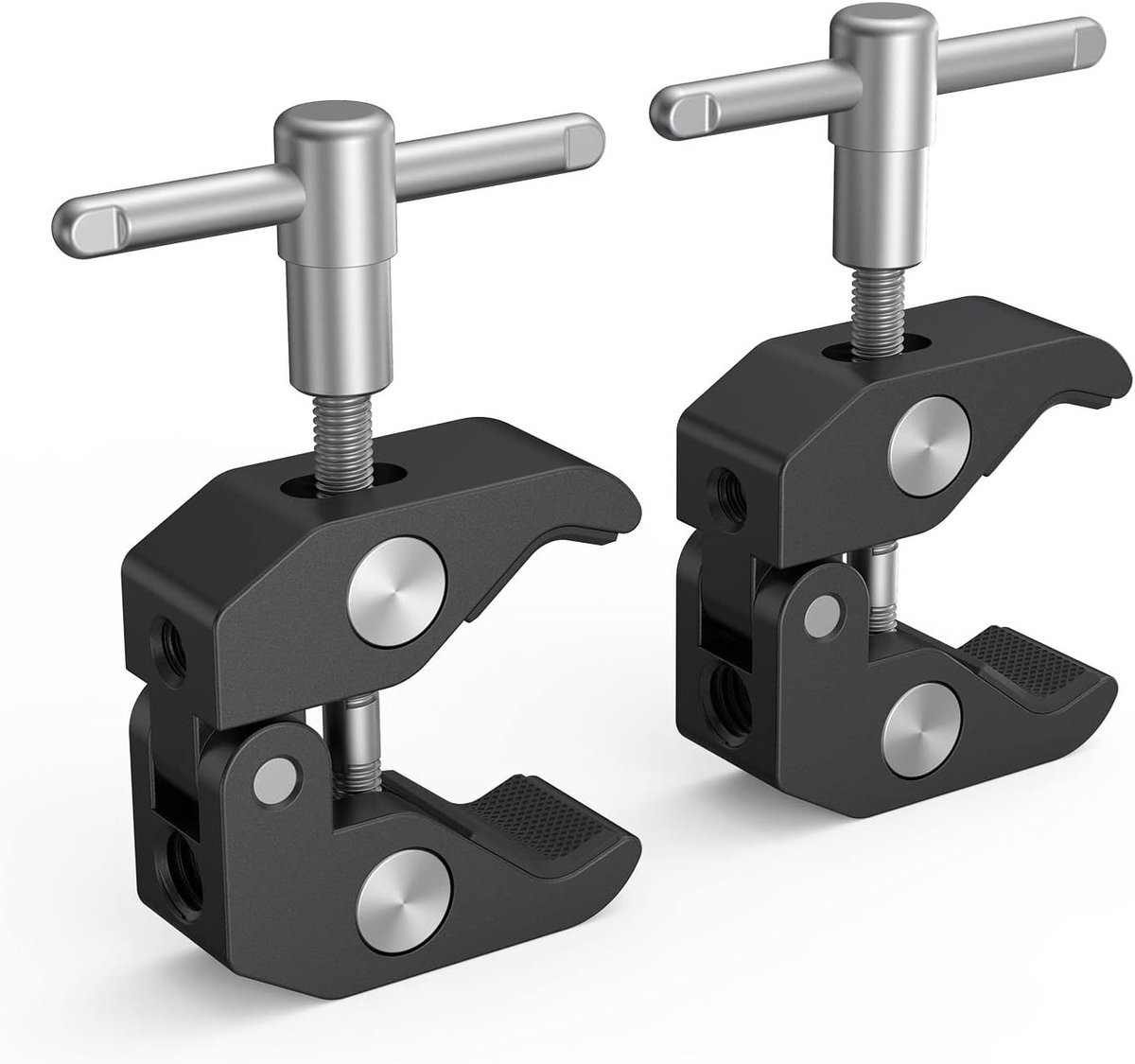Super Clamp Set voor Statiefpoten, Camera Monitor en LED Verlichting - 2 Stuks, Professionele Accessoires voor Fotografie en Videografie