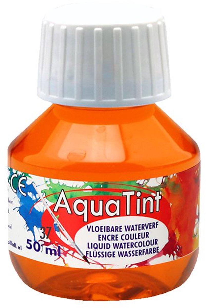 Collall waterverf oranje - AquaTint 50ml voor creatief schilderen.