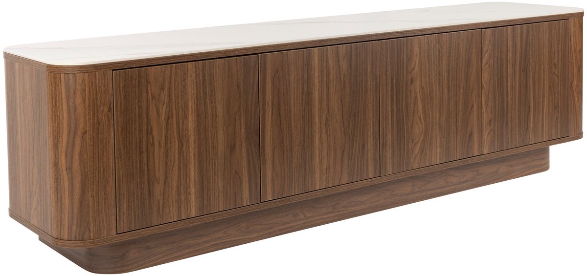 Housecraft Living Almira Dressoir Laag 180 cm Hout/ Marmerlook Walnootkleur - Bruin