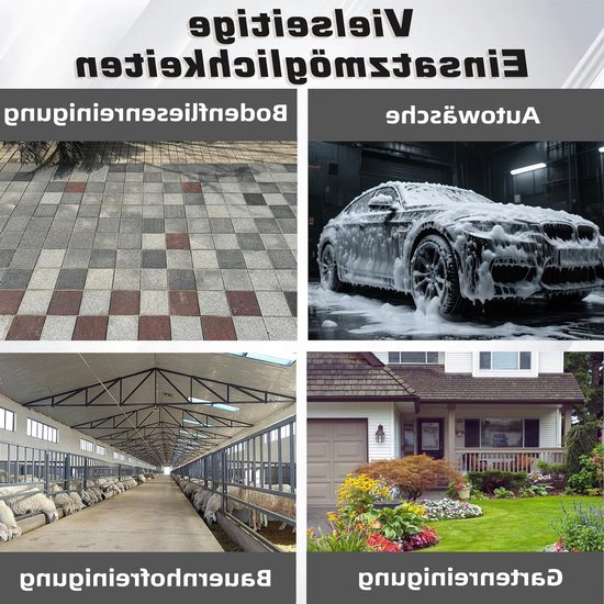 Krachtige hogedrukspuit met 5 spuitstanden, 4000 PSI, M22-14 mm aansluiting, ideaal voor auto, terras en motorfiets reinigen van Merkloos	 — afbeelding 5