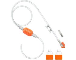 Efficiënte Aquarium Cleaner met Lange Slang en Reinigingsborstel voor Zand en Grind, Ideaal voor Waterverversing en Onderhoud van Aquaria tot 40 Gallon
