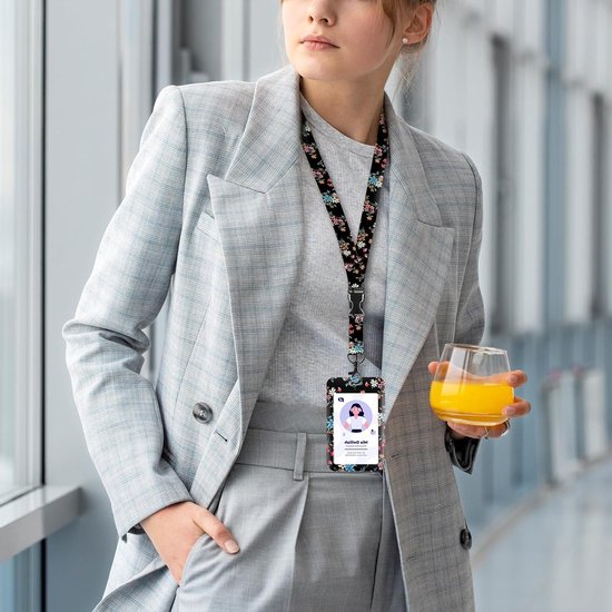ID Kaart Houder met Afneembare Strap, Retractable Badge Reel en Sleutelhanger voor Studenten, Leraren, Verpleegkundigen en Werknemers — afbeelding 3
