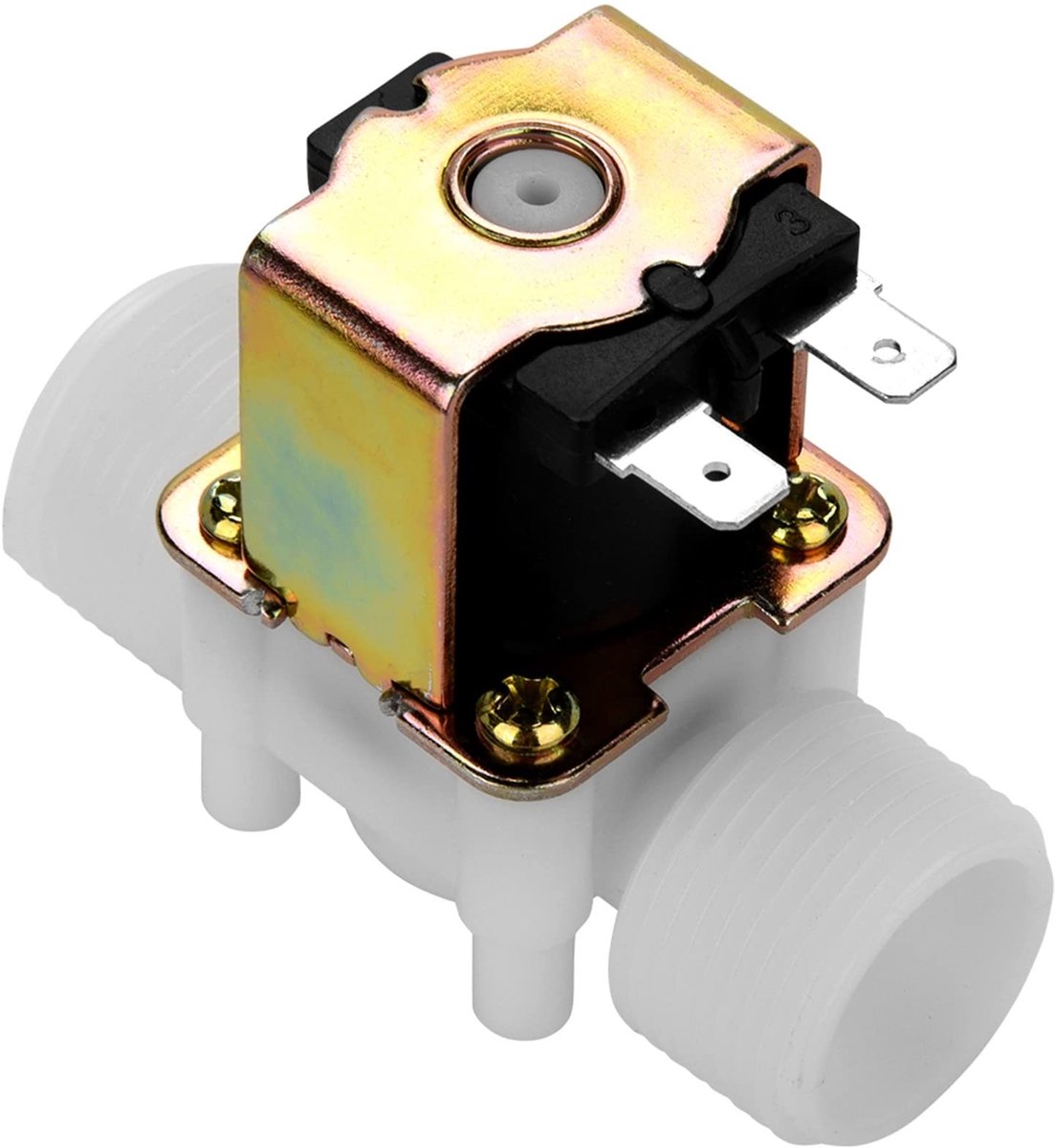 Allecto - Solenoïde Klep - Waterinlaat - Normaal Gesloten - DC 12V - DN20 - G3/4 inch - Geschikt voor water - Schakelaar