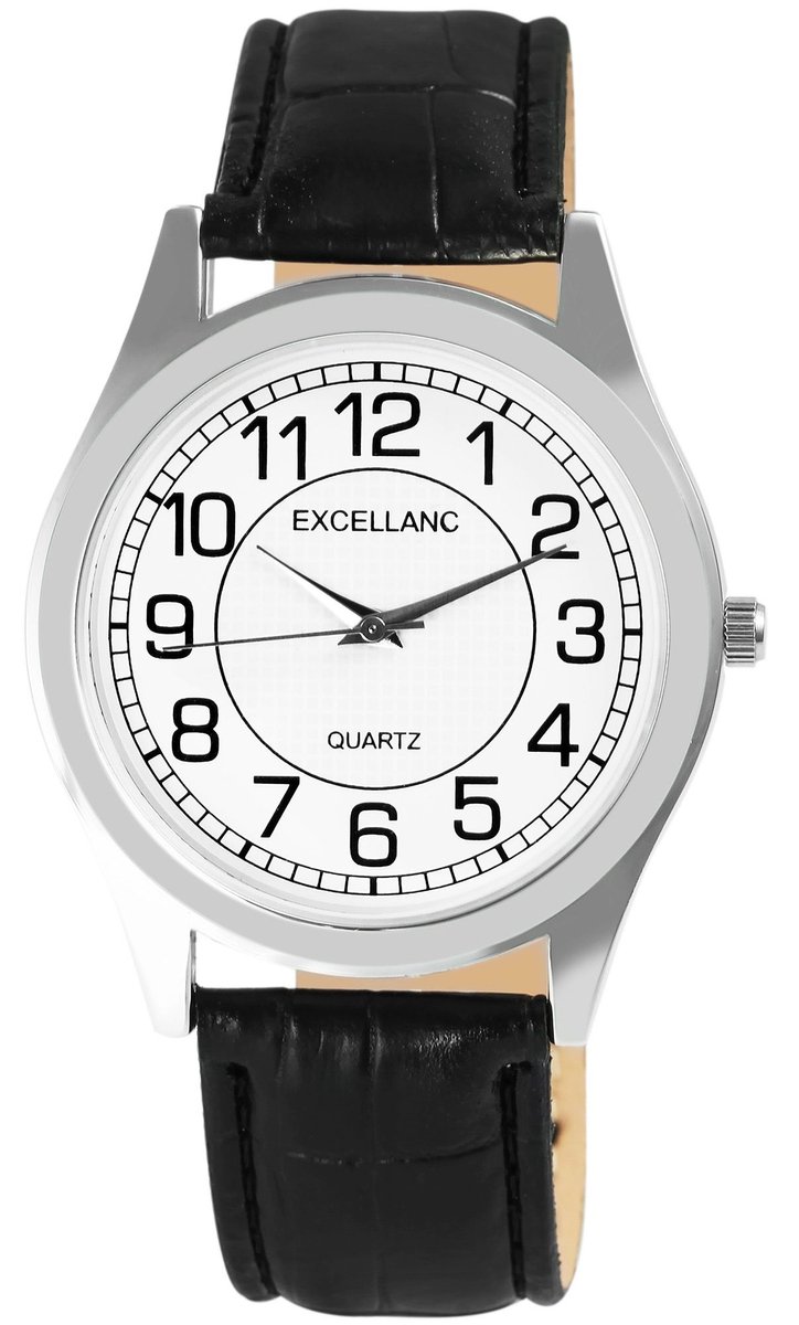 EXCELLANC Herenhorloge van imitatieleer 2900228 Excellanc horloge voor heren met imitatieleren band