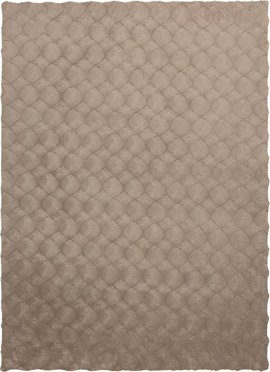 Vloerkleed Diamond Cut 800 taupe – 160 x 230 cm – 100% polyester, machinegeweven
