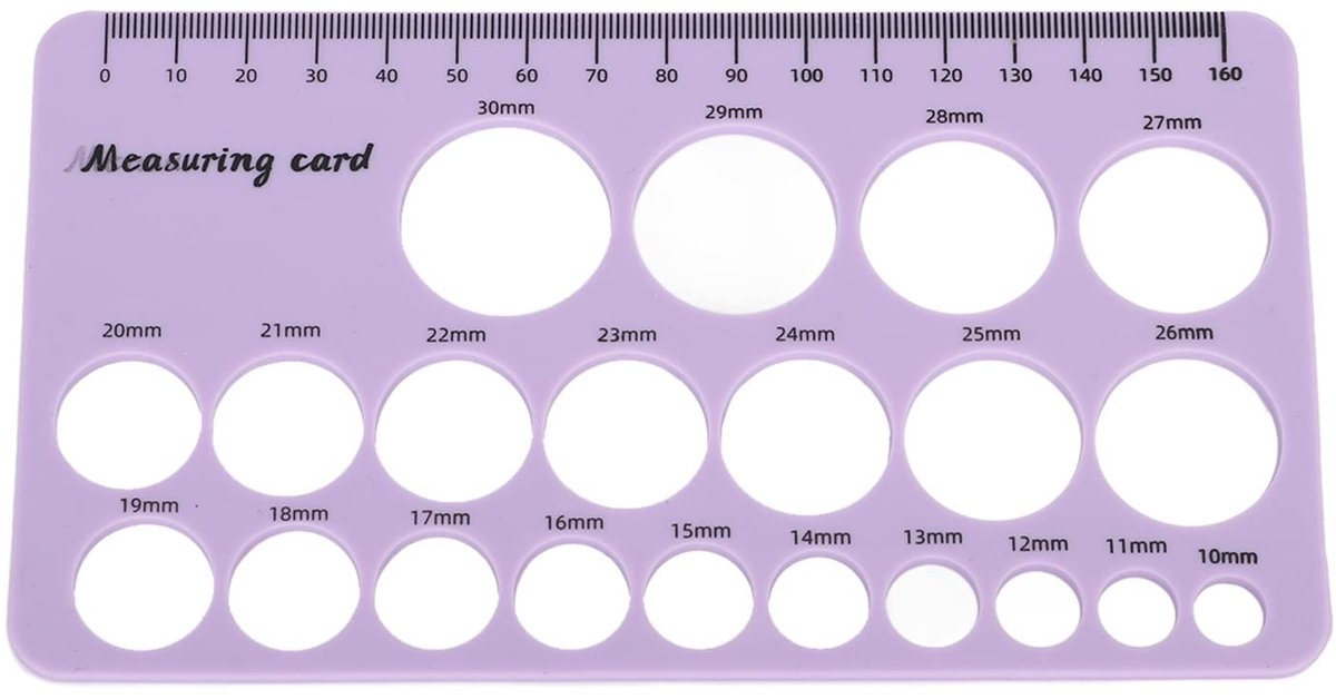 Dailygoods- Tepelliniaal met 1,5 M Zachte Tape - Flexibele Siliconen Borstflens - Meetinstrument voor Tepels - Maatinstrument voor Borstkolven - Schokbestendig - Antislip - Borstmeetlint