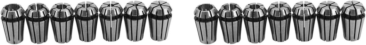 Spantangen Set - CNC Spantangen - Graveren Frezen - Zelfontgrendelend Ontwerp - 1-7 mm - Zilvergrijs
