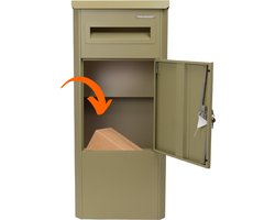 PakketBuddy Pakketbrievenbus & Pakketbox – Veilig Pakketten Ontvangen aan je Voordeur – Afsluitbaar, Weerbestendig & Anti-diefstal – Olijf Groen