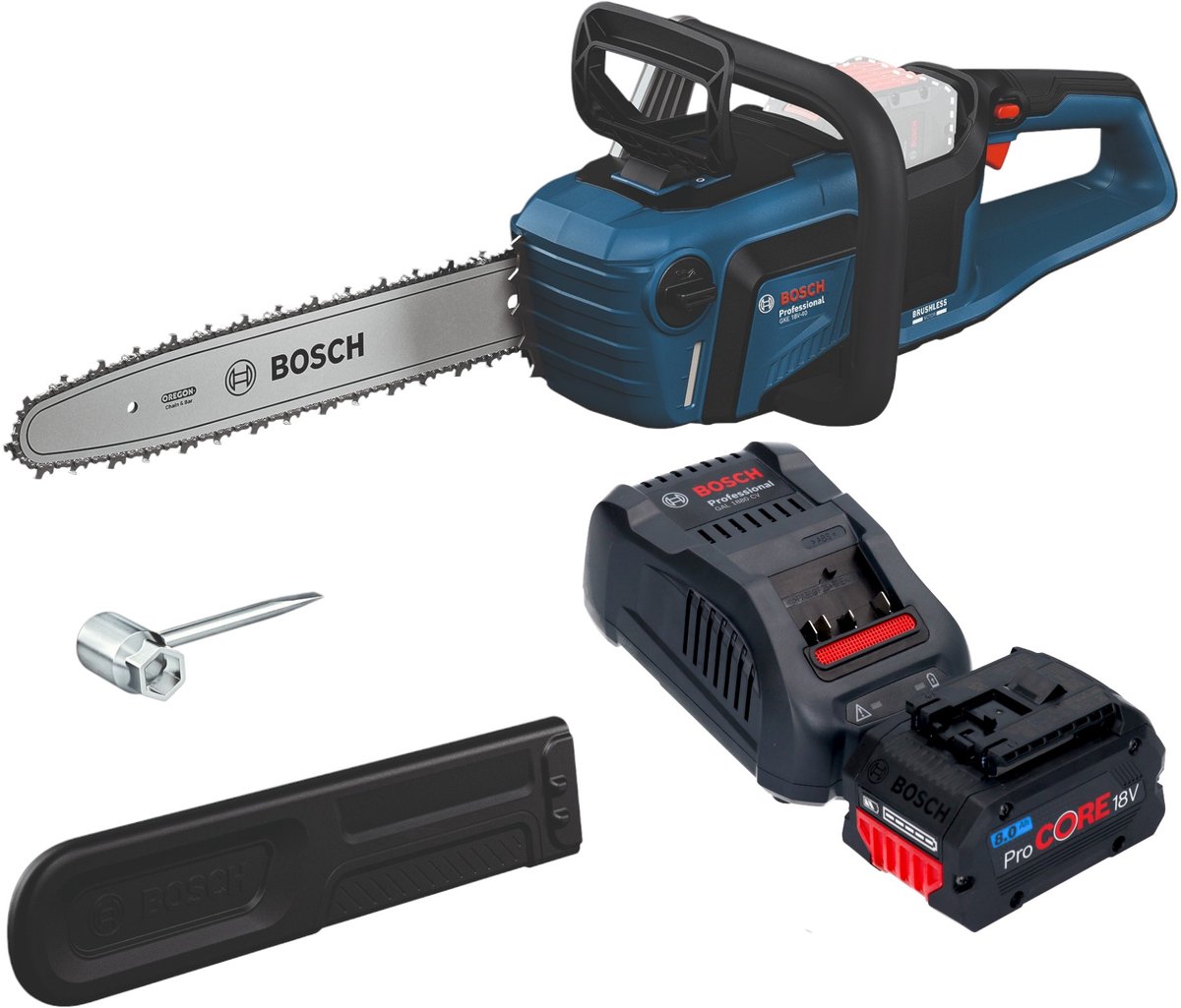 Bosch GKE18V-40 professionele accu-kettingzaag 18 V 40 cm borstelloos + 1x ProCORE accu 8.0 Ah + lader