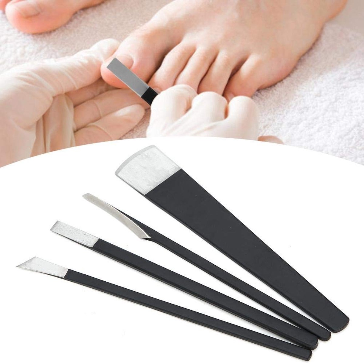 Dailygoods- Eelt Remover Professionele Pedicure Set - Voet Schraper - Dode Huid Verwijderaar - Eeltverwijdering - Veiligheidswaarschuwing - Gebruik met Lotion - Voetschraper