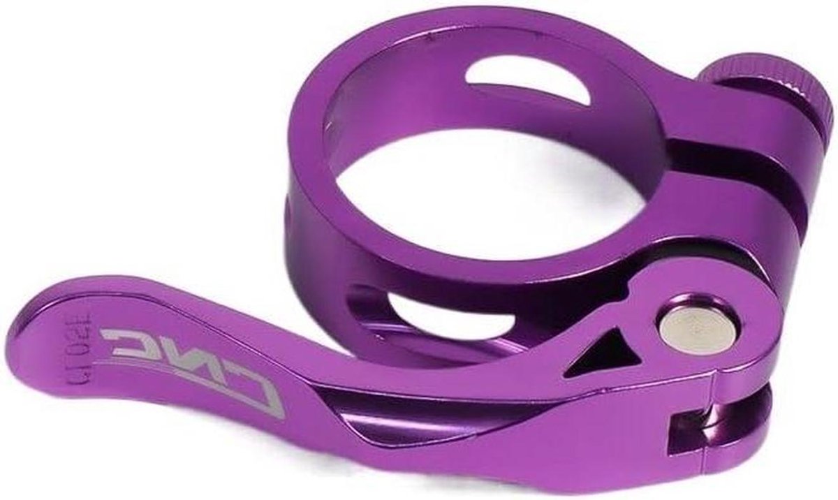Fietszadelklem - Zadelpenklem - Fiets Zadel Verstellen - Ultralicht Aluminium - 34.9 mm - Blauw
