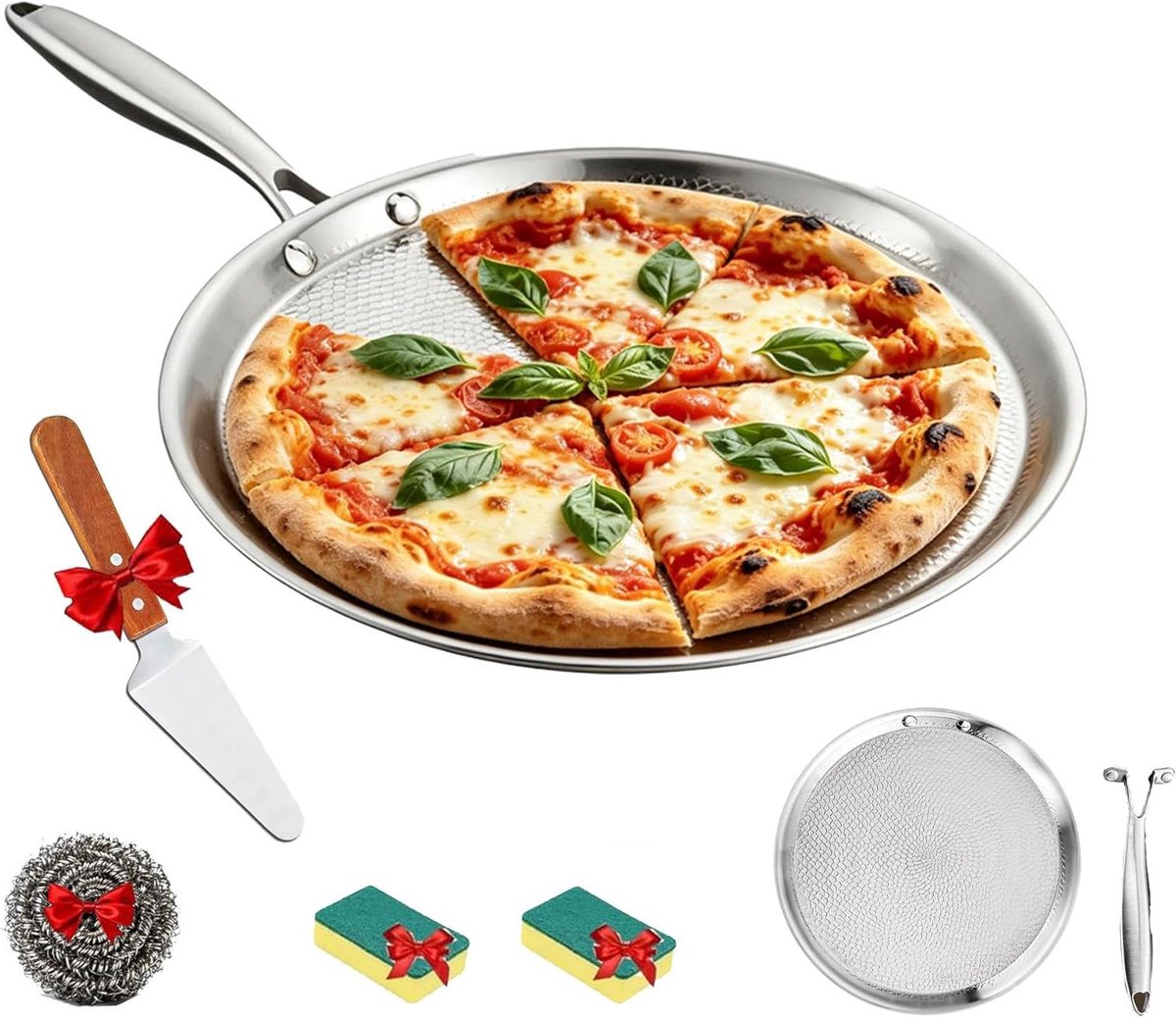 Pannenkoekenpan - Crêpe pan - Thuis bakken - Premium titanium - 305 cm - Grijs
