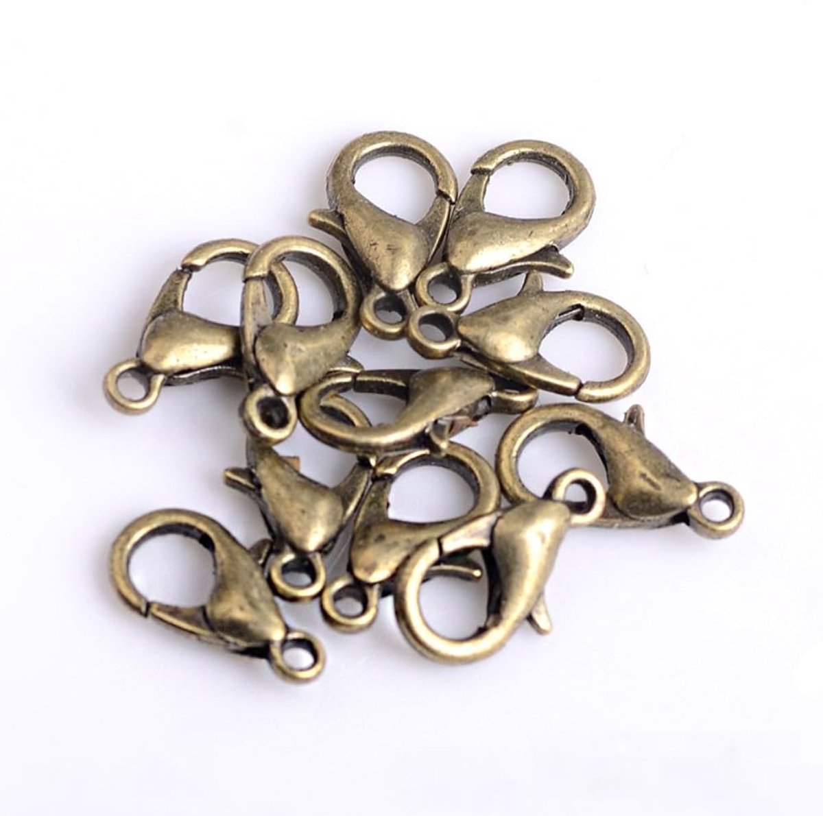 JHUBERS- Karabijnhaak 18mm - Musketonhaak - Sluiting Sieraden - Kralen - Zinklegering - Duurzaam en Stabiel - Sluitingen