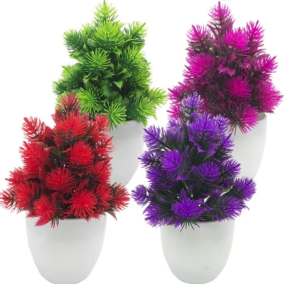 ZEYNOMAX- Kunstplanten Weerbestendig - Mini Nep Plant - Topiary Bloemen - Bonsai Potplant - 4 Pak - 22x16cm - Nepplant