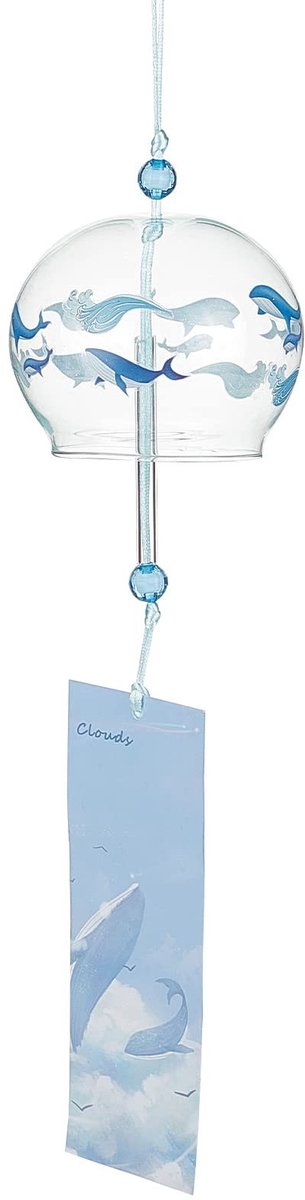 SOUQONE- Windgong Handgemaakt - Glazen Windbellen - Japanse Stijl - Woondecoratie - Verjaardagscadeau - Elegante Hangdecoratie - Windklok