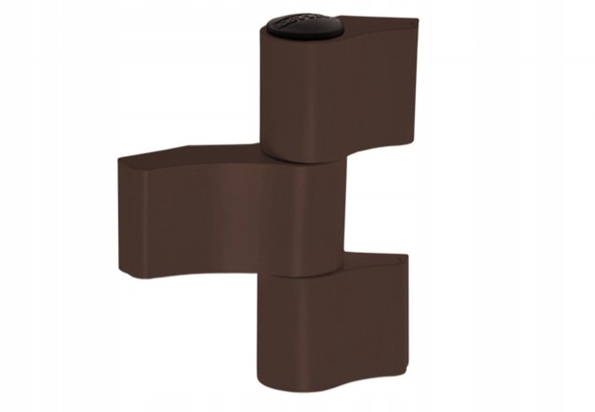 WALA Aluminium Deurscharnier 67mm Bruin 3-delig