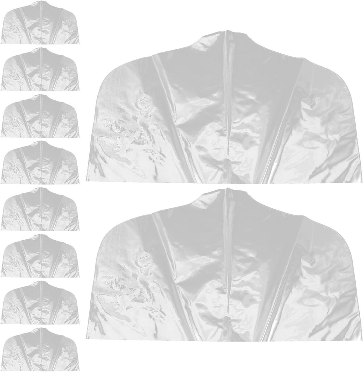 Kledingbeschermers - Stofhoezen - Kleding Opbergen - Transparant PVC - 10 Stuks - Transparant
