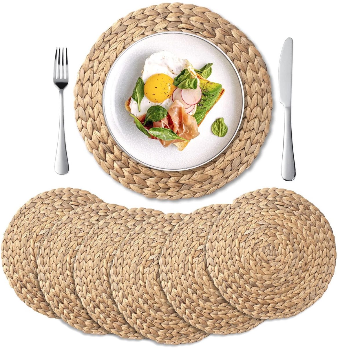 6 stuks-35cm-ronde isolatie mat-warmtebestendige pot mat schaal mat-hoge temperatuur-tafel